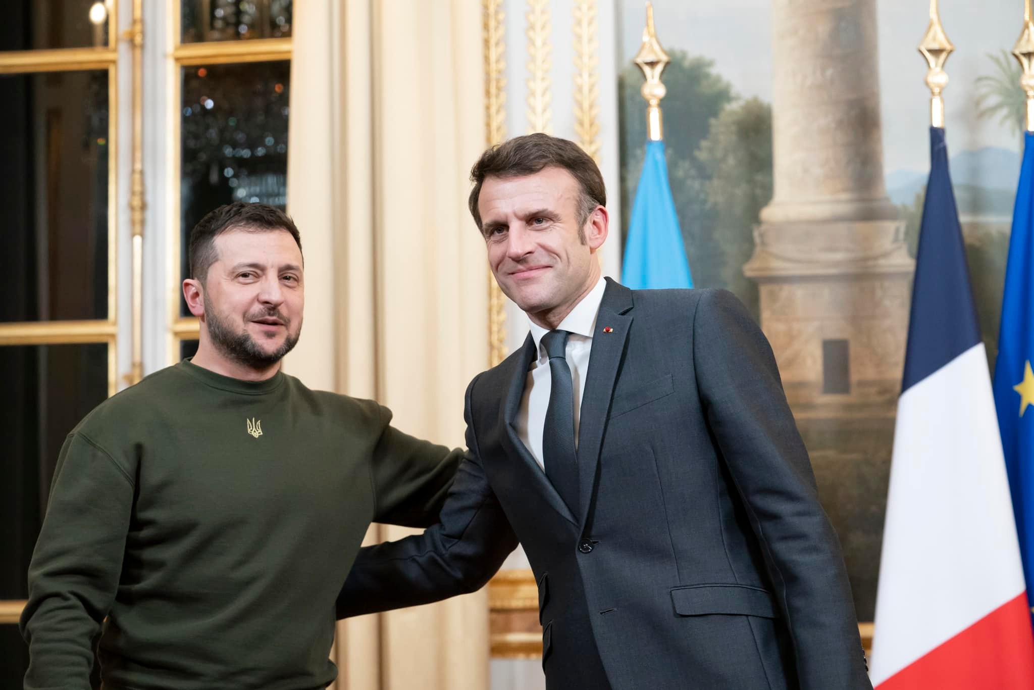 Emmanuel Macron et Zelensky