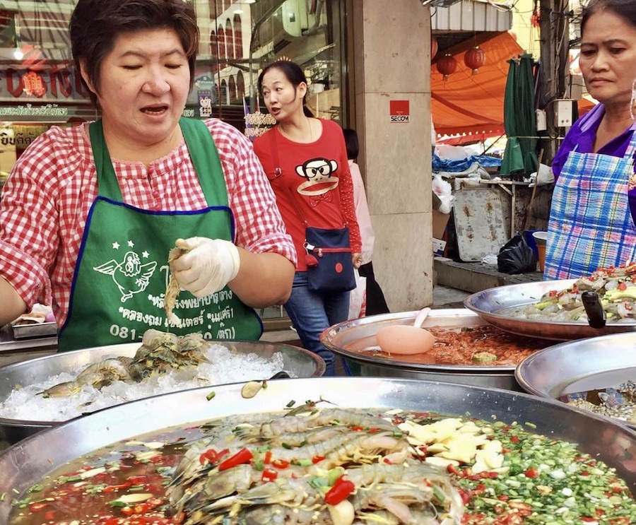 Thai vendeurs de rue