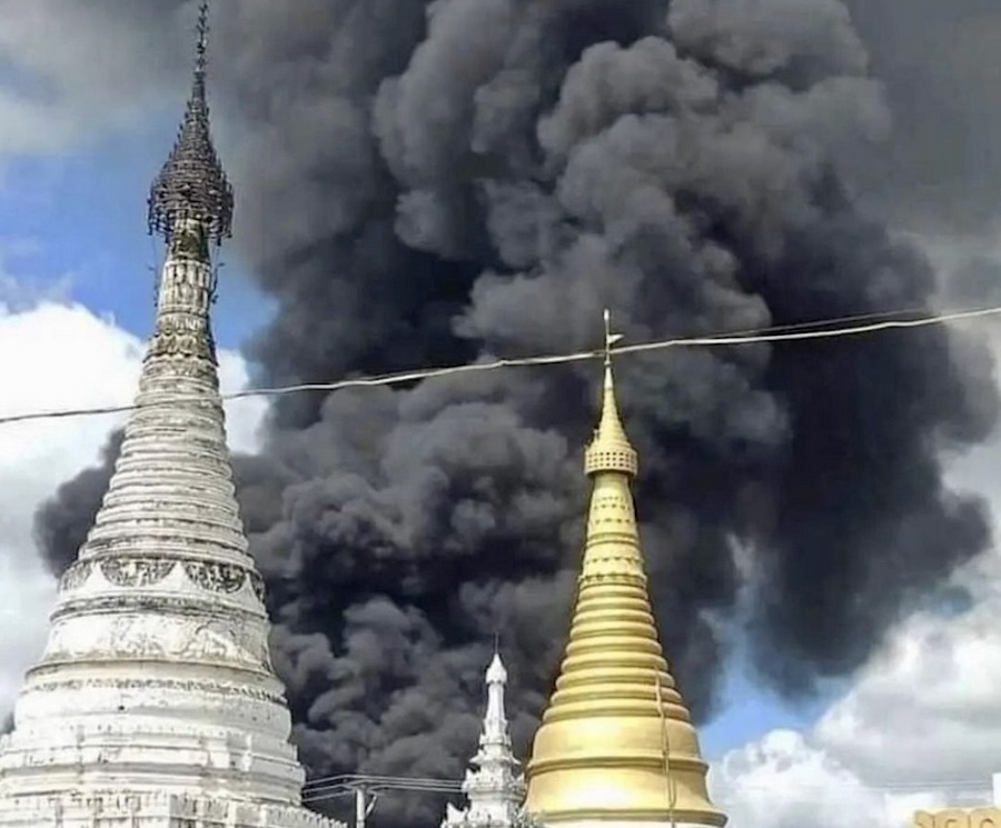 Birmanie temple bombes