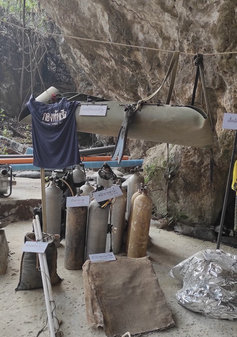 équipements plongée grotte de Tham Luang