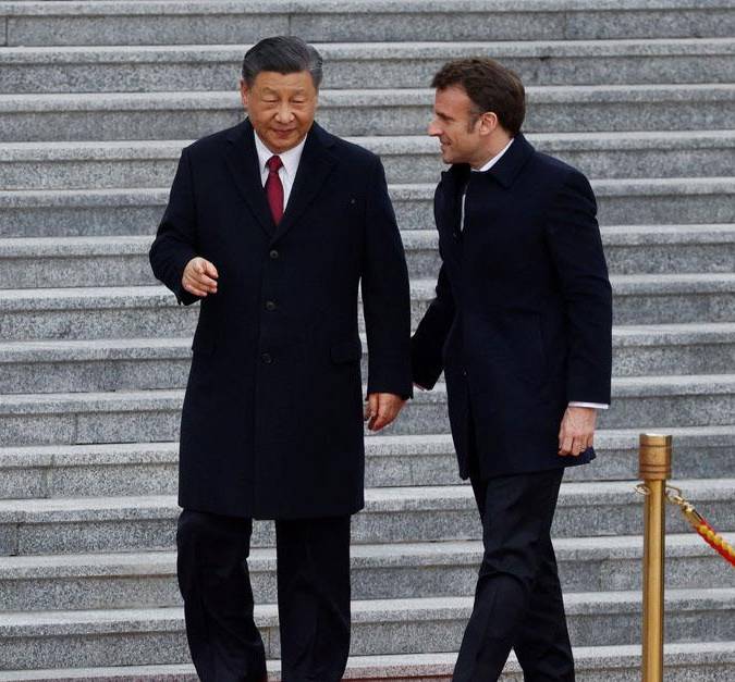 Emmanuel Macron Xi Jinping