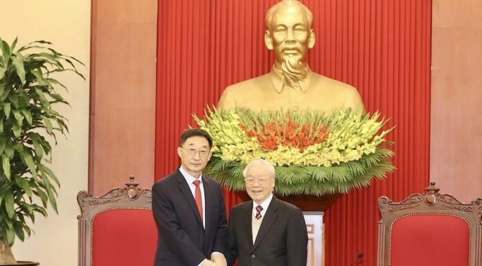 VIETNAM – DIPLOMATIE : Le chef du parti Communiste Vietnamien reçoit le représentant chinois du Guangxi Liu Ning visite Vietnam