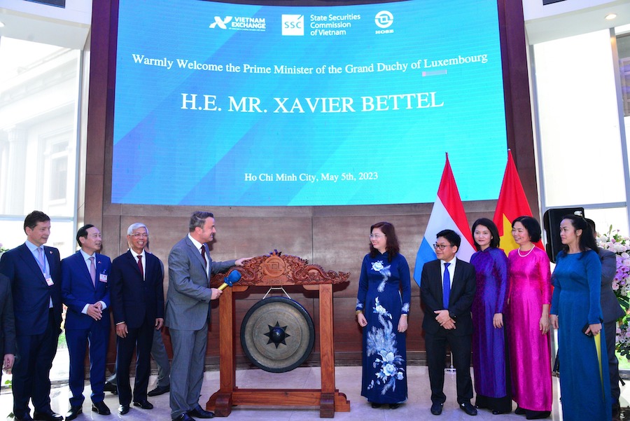 Xavier Bettel Ho Chi Minh Stock Exchange