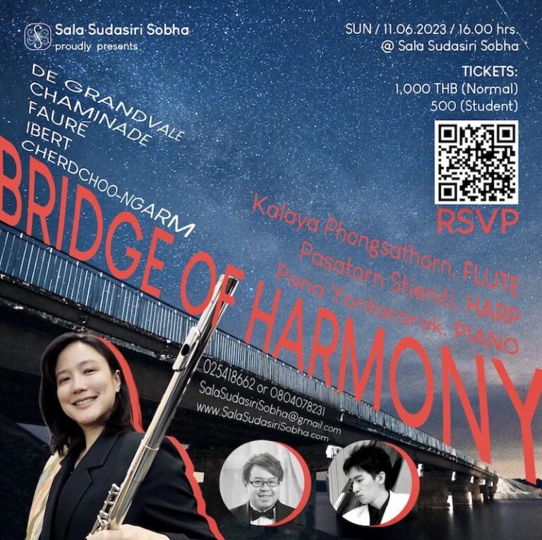 BANGKOK – CULTURE : Concert classique franco-Thaï le 11 juin au Sala Sudasiri Sobha
