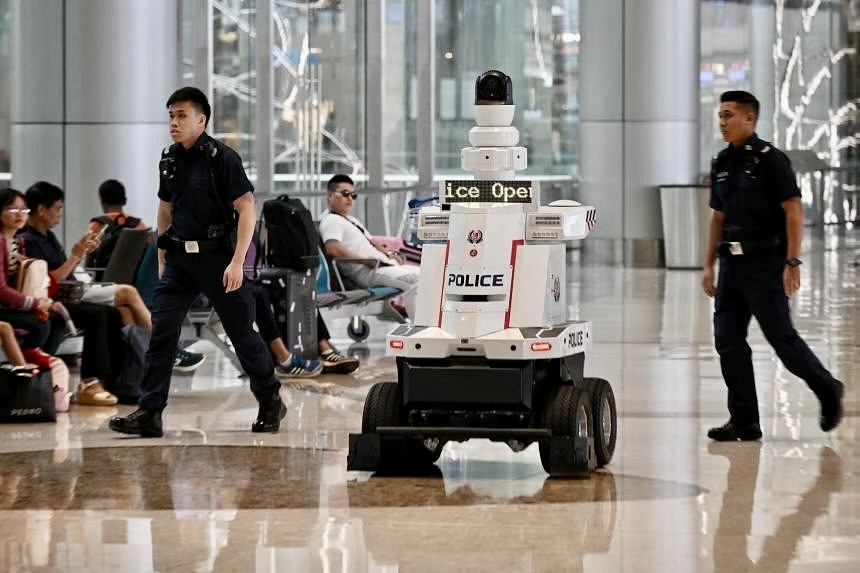 robot police Singapour