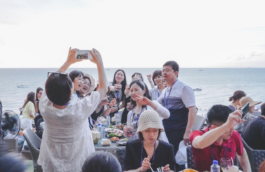 Touristes coréens en Thaïlande