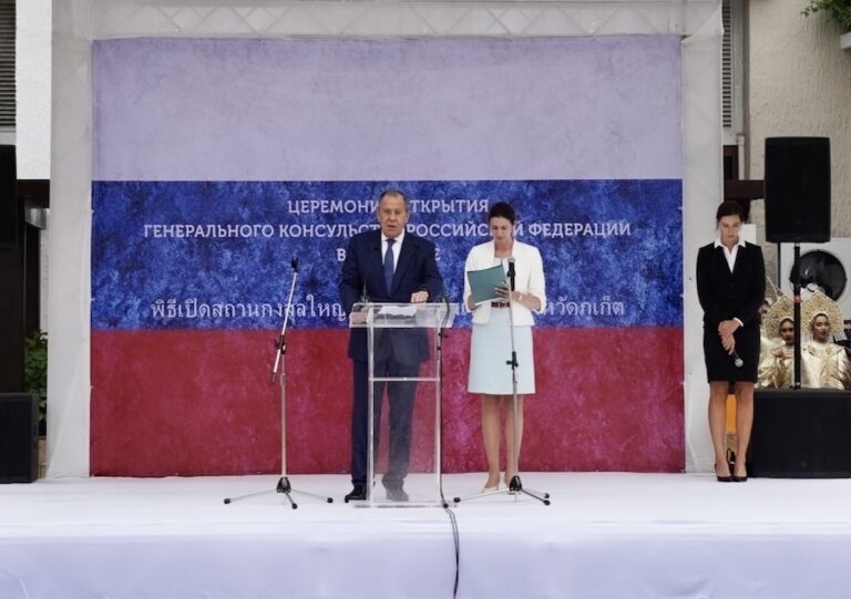 THAÏLANDE – RUSSIE : Le ministre des Affaires étrangères Russe Serguei Lavrov à Phuket