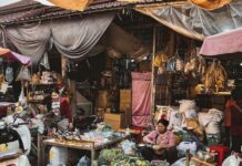 Marché cambodgien
