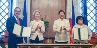 La présidente de la commission européenne à Manille