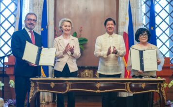 La présidente de la commission européenne à Manille