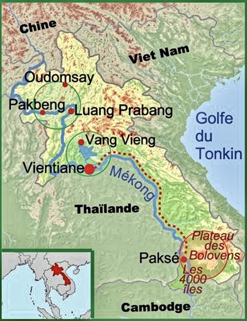 carte du Laos