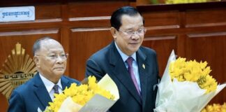 Cambodge Heng Samrin et Hun Sen