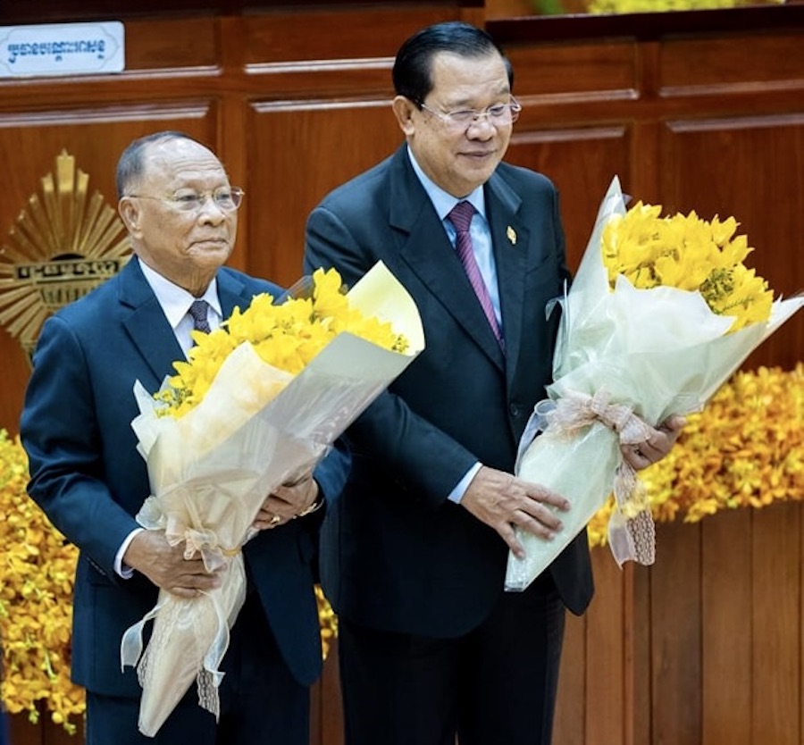 Cambodge Heng Samrin et Hun Sen