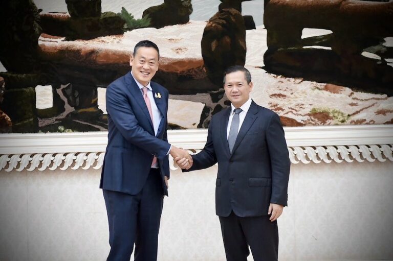 THAÏLANDE – DIPLOMATIE : Hun Manet et Srettha Thavisin échangent à Phnom Penh