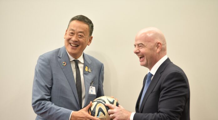 ASIE DU SUD-EST – FOOTBALL : L’ASEAN, organisateur du Mondial 2034 ? Srettha Thavisin Infantino