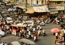 Cambodge trafic routier