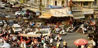 Cambodge trafic routier