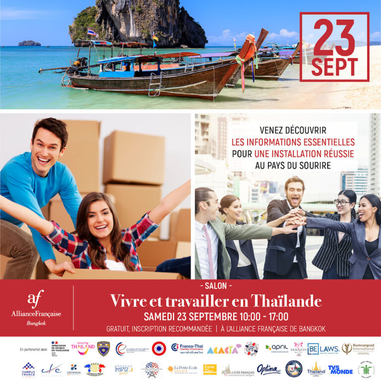 THAÏLANDE – FRANCE : Le 23 septembre à Bangkok, visitez le salon « Vivre et travailler en Thaïlande »