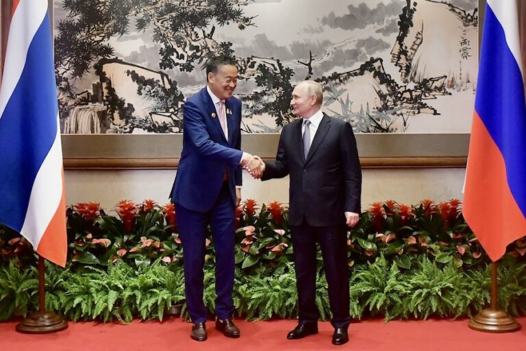THAÏLANDE – DIPLOMATIE : Le PM Srettha rencontre le président russe Poutine à Pékin