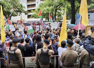 BANGKOK – SOCIÉTÉ : Manifestation pro-palestinienne dans la capitale thaïlandaise Manifestation pro palestiniens Bangkok
