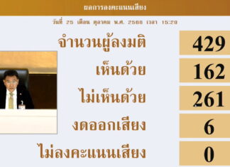 vote pétition charte Thaïlande