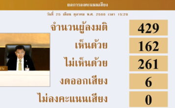 THAÏLANDE – POLITIQUE : Pas de nouvelle constitution à l’horizon vote pétition charte Thaïlande