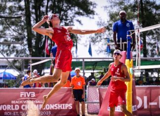 THAÏLANDE – BEACH VOLLEYBALL : Les français Arthur Canet et Téo Rotar qualifiés pour les demie-finales des mondiaux U21 Beach Volley Ball Roi Et France