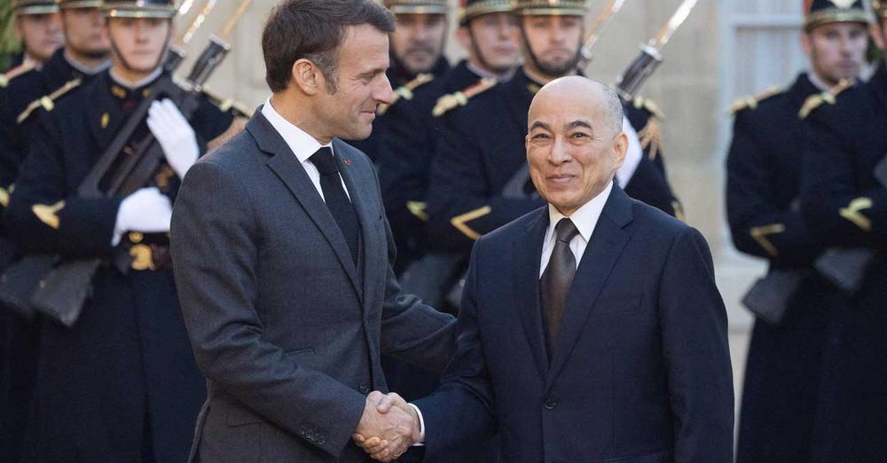 Norodom Sihamoni Emmanuel Macron