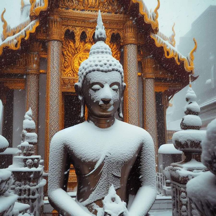 Bouddha neige Bangkok