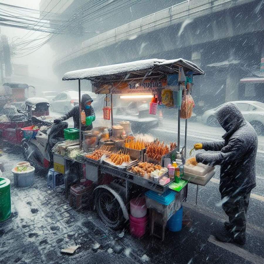 street food neige bangkok