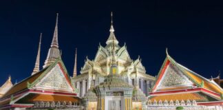 Bangkok Temple illuminé