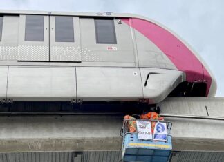 THAÏLANDE – INFRASTRUCTURE : La terre déversée par une grue serait à l’origine de l’effondrement de la Pink Line MRT pink line bangkok