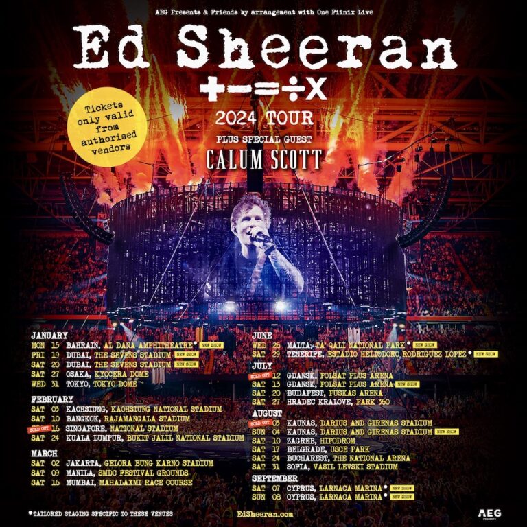 BANGKOK – CULTURE : Ed Sheeran en concert au Rajamangala le 10 février