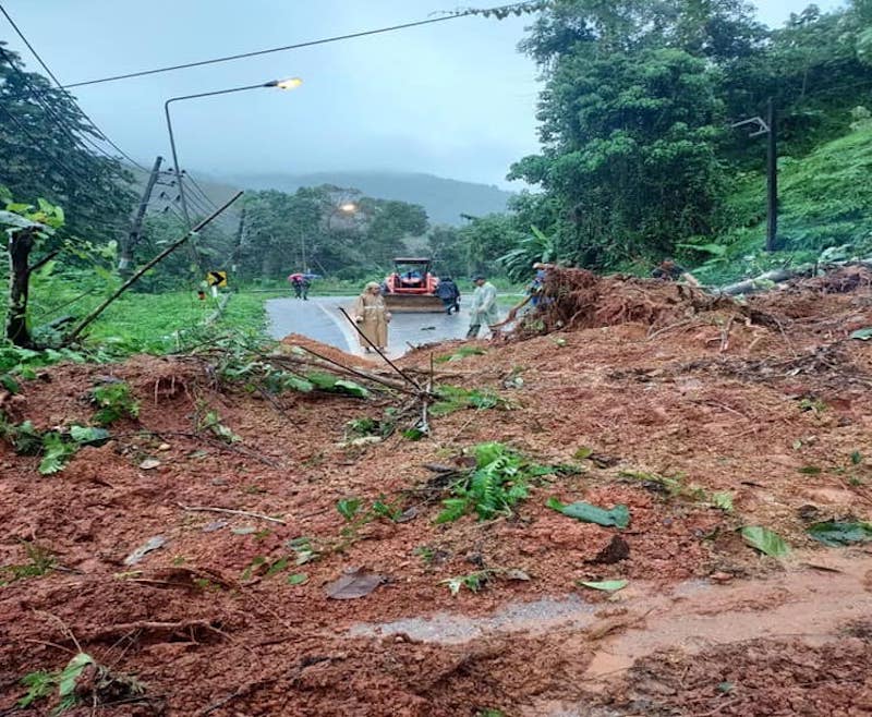 glissement terrain inondation Thaïlande