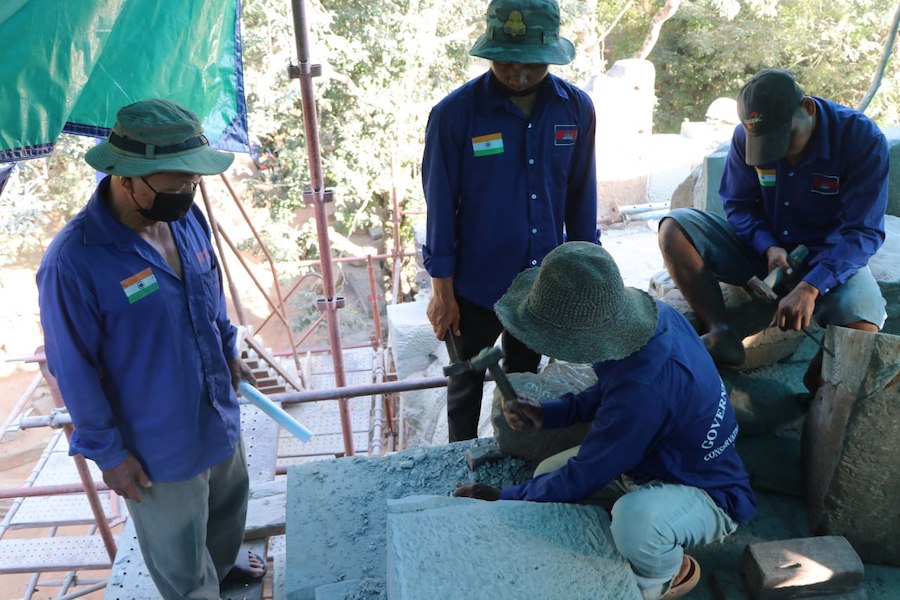 restauration Temple Ta Prohm Cambodge