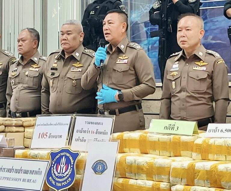 THAÏLANDE – DROGUE : 16 millions de comprimés de speed, 27 kg d’héroïne saisis