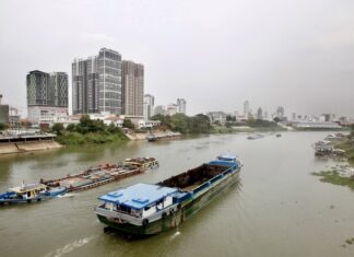 CAMBODGE – INFRASTRUCTURE : La construction du nouveau pont de Phnom Penh débutera en février fleuve Bassac Phnom Penh