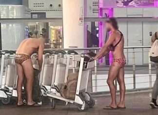 THAÏLANDE – TOURISME : En maillots de bain à l’aéroport, ils font scandale Touristes en maillot aéroport Phuket