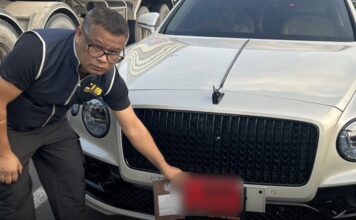 THAÏLANDE – SOCIÉTÉ : Arrestation pour fausses plaques sur Bentley Bentley police
