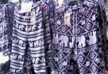 Pantalons avec motif élephants