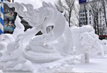 Sculpture sur glace Thaïlandais Japon