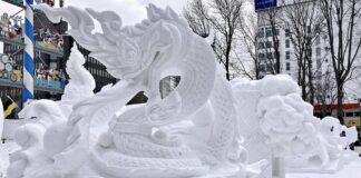 Sculpture sur glace Thaïlandais Japon