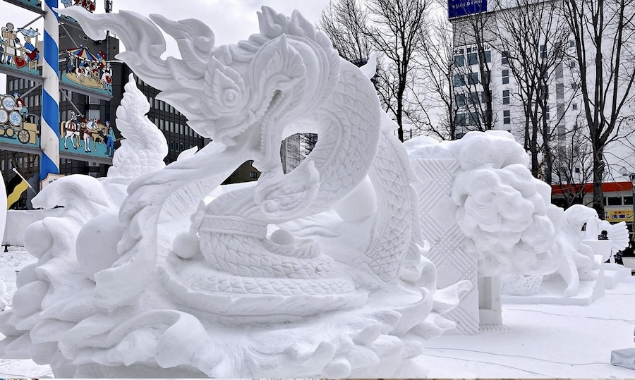 Sculpture sur glace Thaïlandais Japon