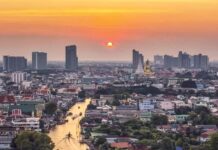 Bangkok coucher de soleil