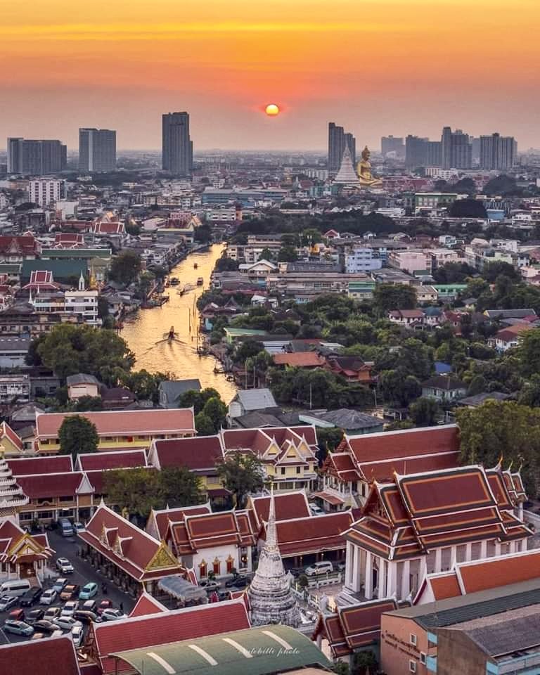 Bangkok coucher de soleil