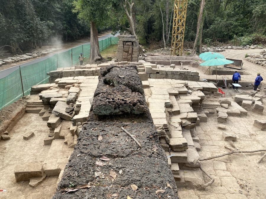 porte Sud restauration Ta Prohm Cambodge