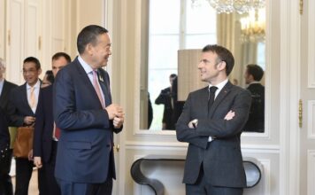 THAÏLANDE – FRANCE : Le compte rendu des échanges entre Emmanuel Macron et Srettha Thavisin Srettha Thavisin - Emmanuel Macron