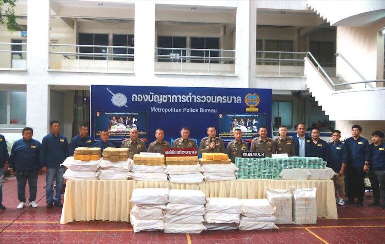 THAÏLANDE – DROGUE : 5,6 millions de comprimés de méthamphétamines saisis, six trafiquants arrêtés