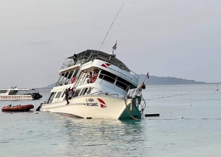 THAÏLANDE – ACCIDENT : Voie d’eau à bord d’un bateau de plongée aux îles Similan