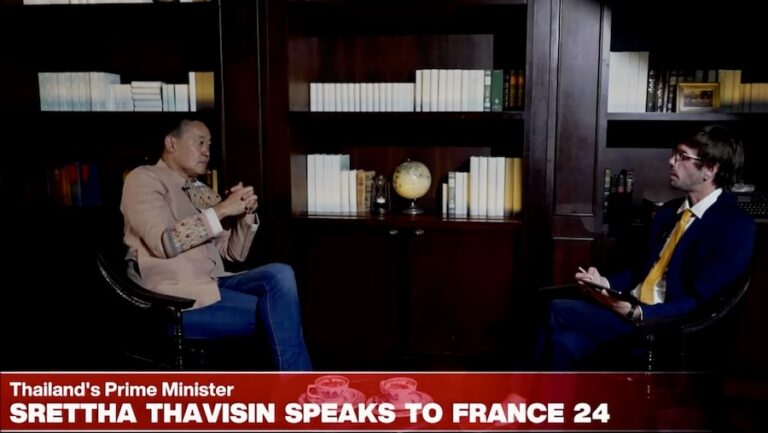 THAÏLANDE – FRANCE : Retrouvez l’interview exclusive de Srettha Thavisin à France 24